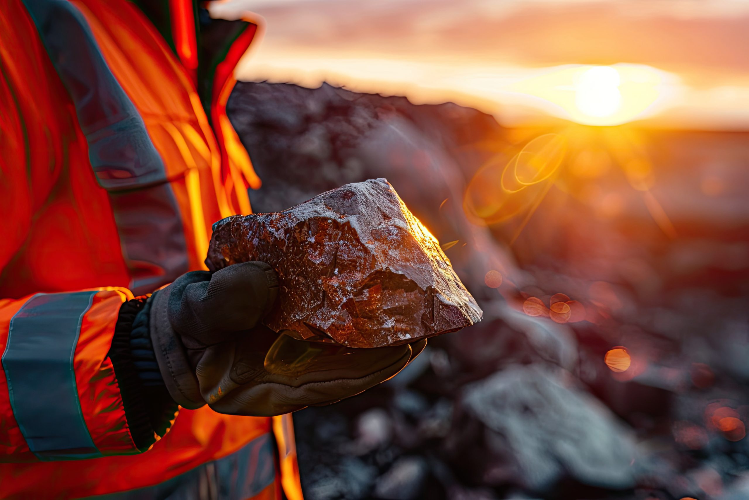 Mining rock sample
